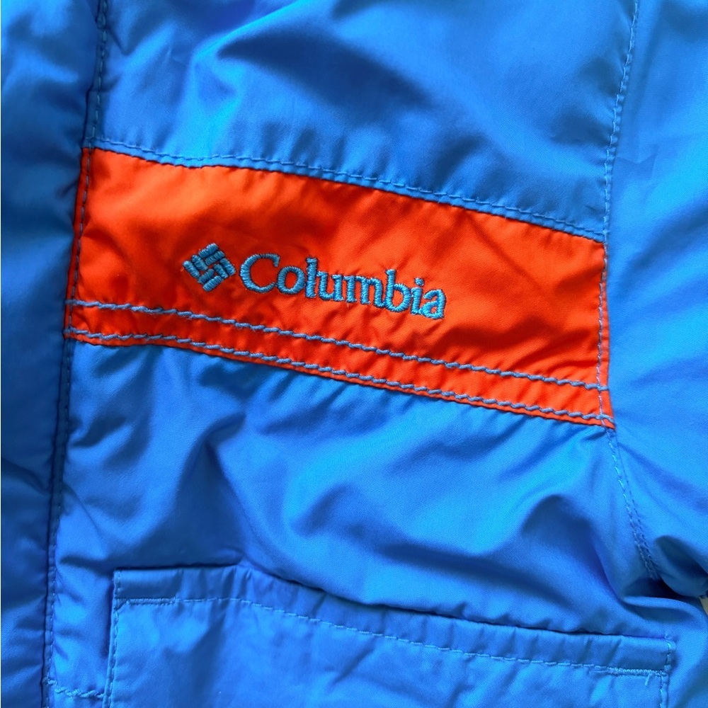 Kids Columbia Vibrant Blue and Orange Outdoor Jacket Size 18m - Picture 3 of 5